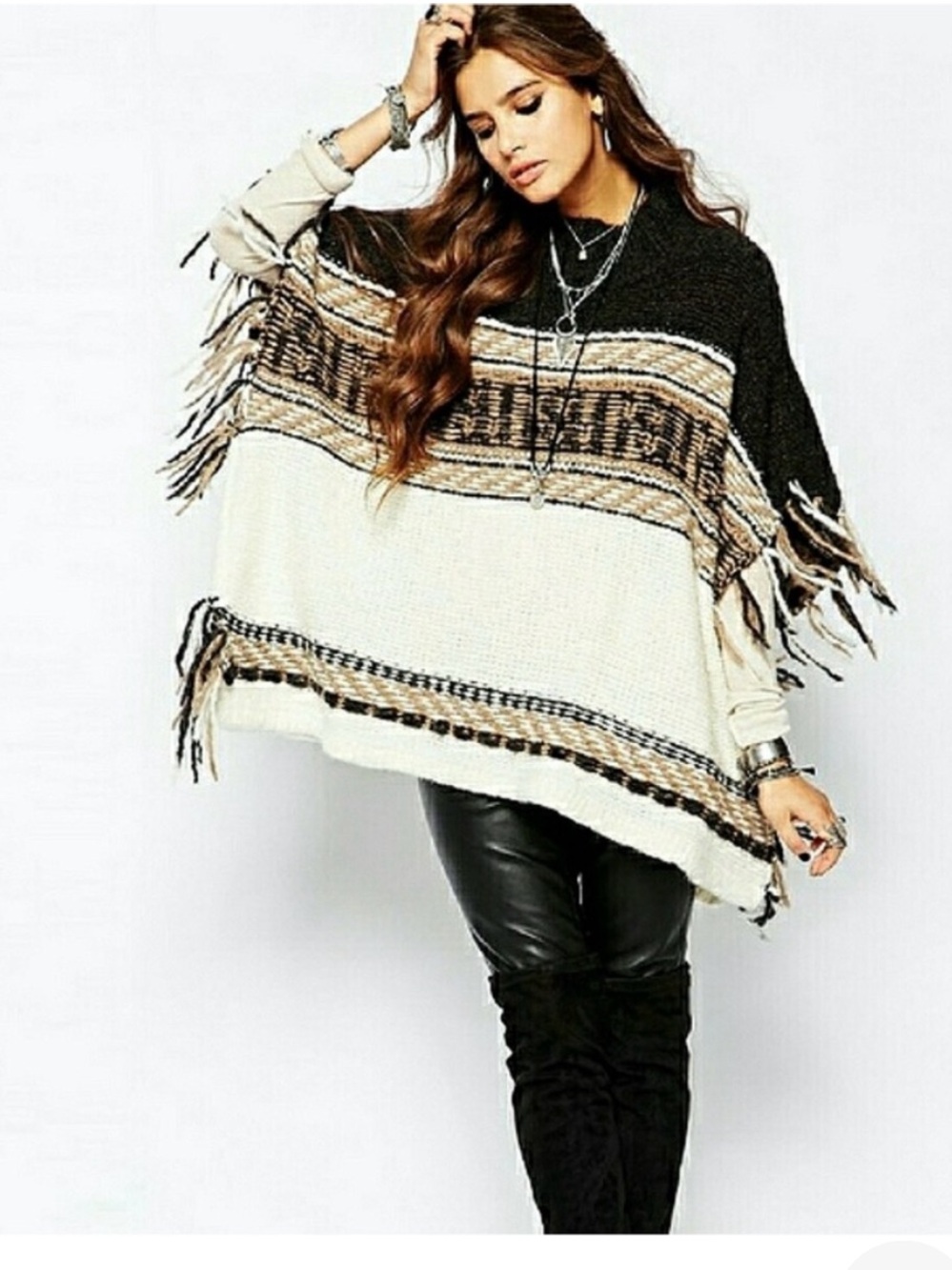 Free People Sweater Poncho